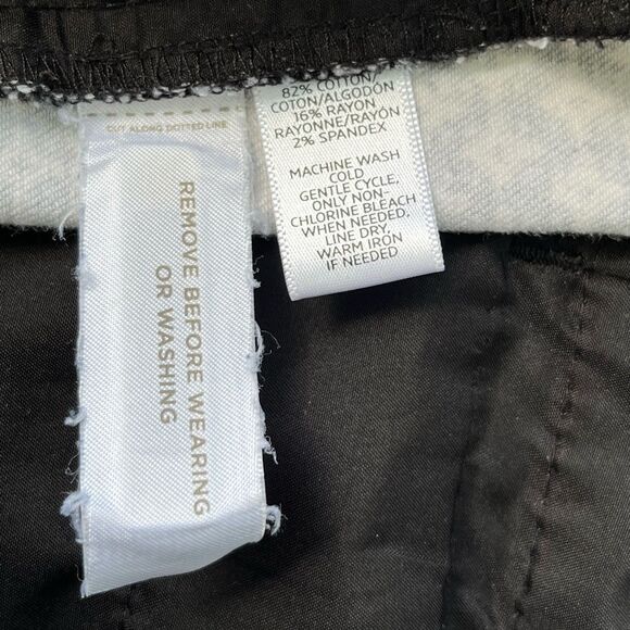 LOFT Julie Skinny Ankle Pants Black & White Geometric Print Size 10 - Picture 8 of 10